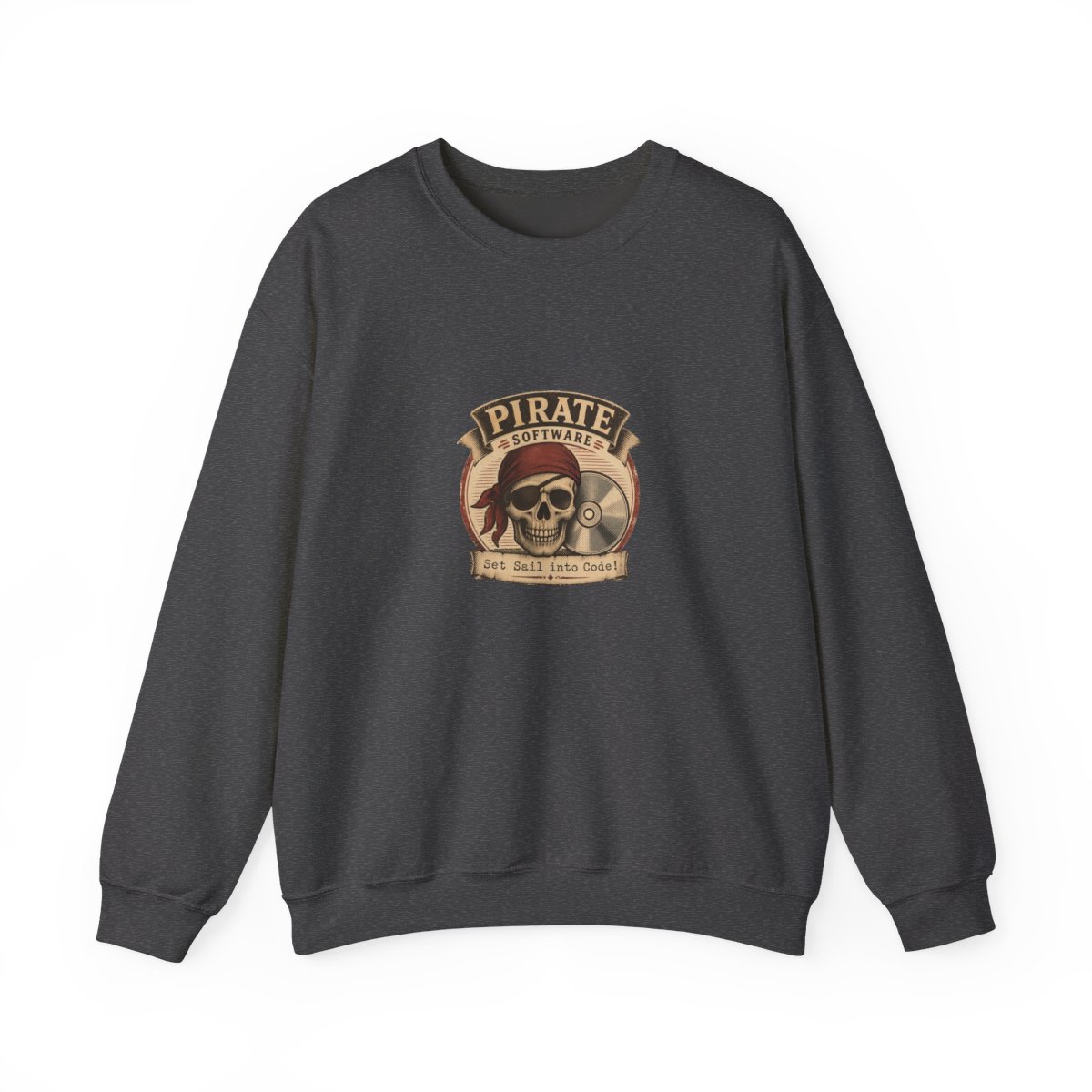 Pirate Software "Set Sail into Code!" Crewneck - alternate angle 2, merchandise