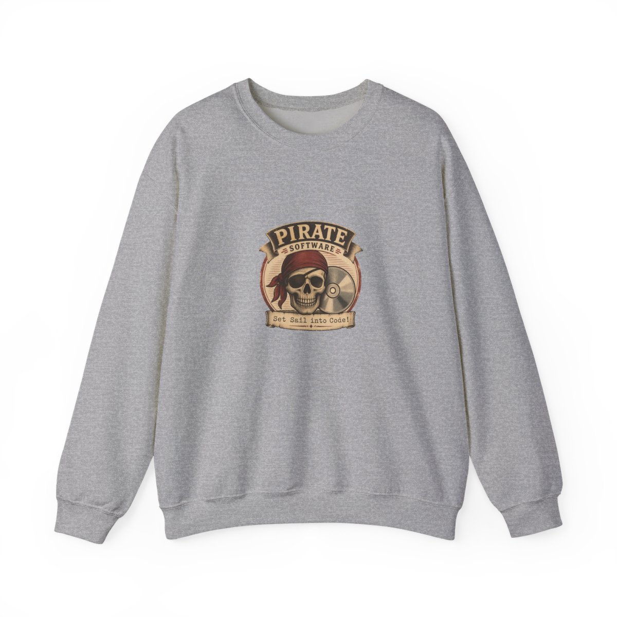 Pirate Software "Set Sail into Code!" Crewneck - alternate angle 3, merchandise