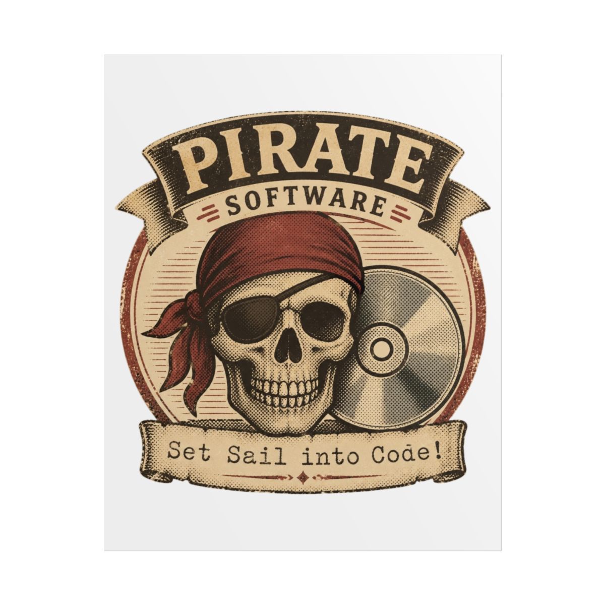 Pirate Software "Set Sail into Code!" Poster