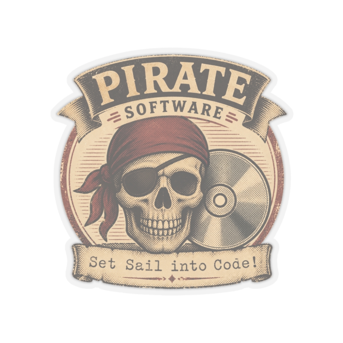 Pirate Software "Set Sail into Code!" Sticker